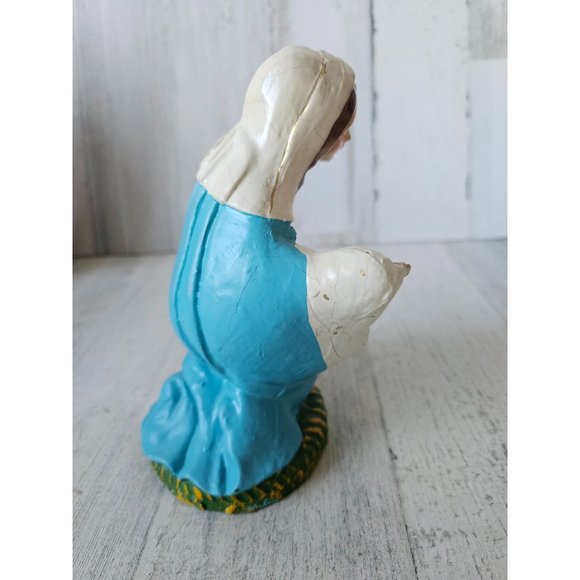 Vintage fontanini paper mache Virgin Mary nativity village Xmas religious decor - Picture 5 of 10